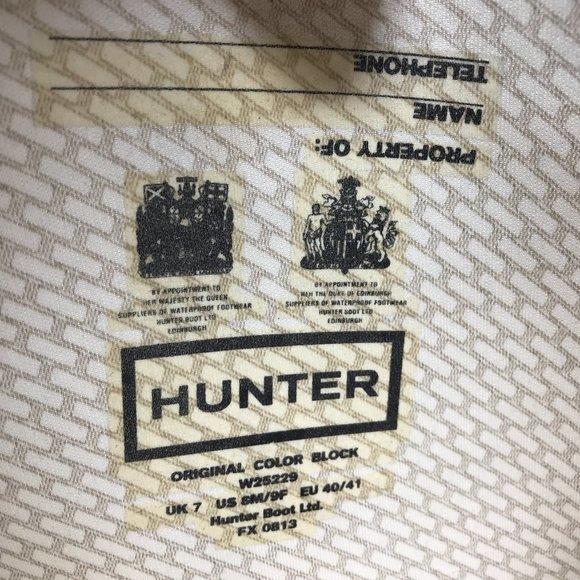 Hunter Original Color Block W25229 Women’s Tall Black/Purple - Picture 5 of 6